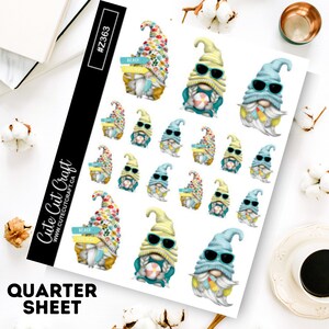 Gnome Planner Stickers || Beach Gnomes