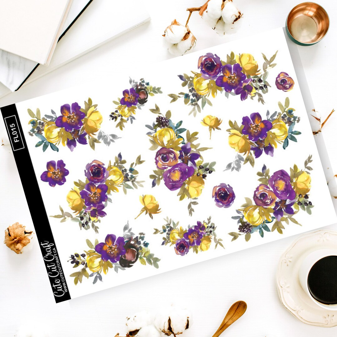Floral Planner Stickers Bright Spring Florals Decorative Planner Sheet ...