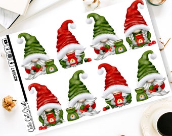 XL Gnome Planner Stickers || Holiday Wax Melt Gnomes