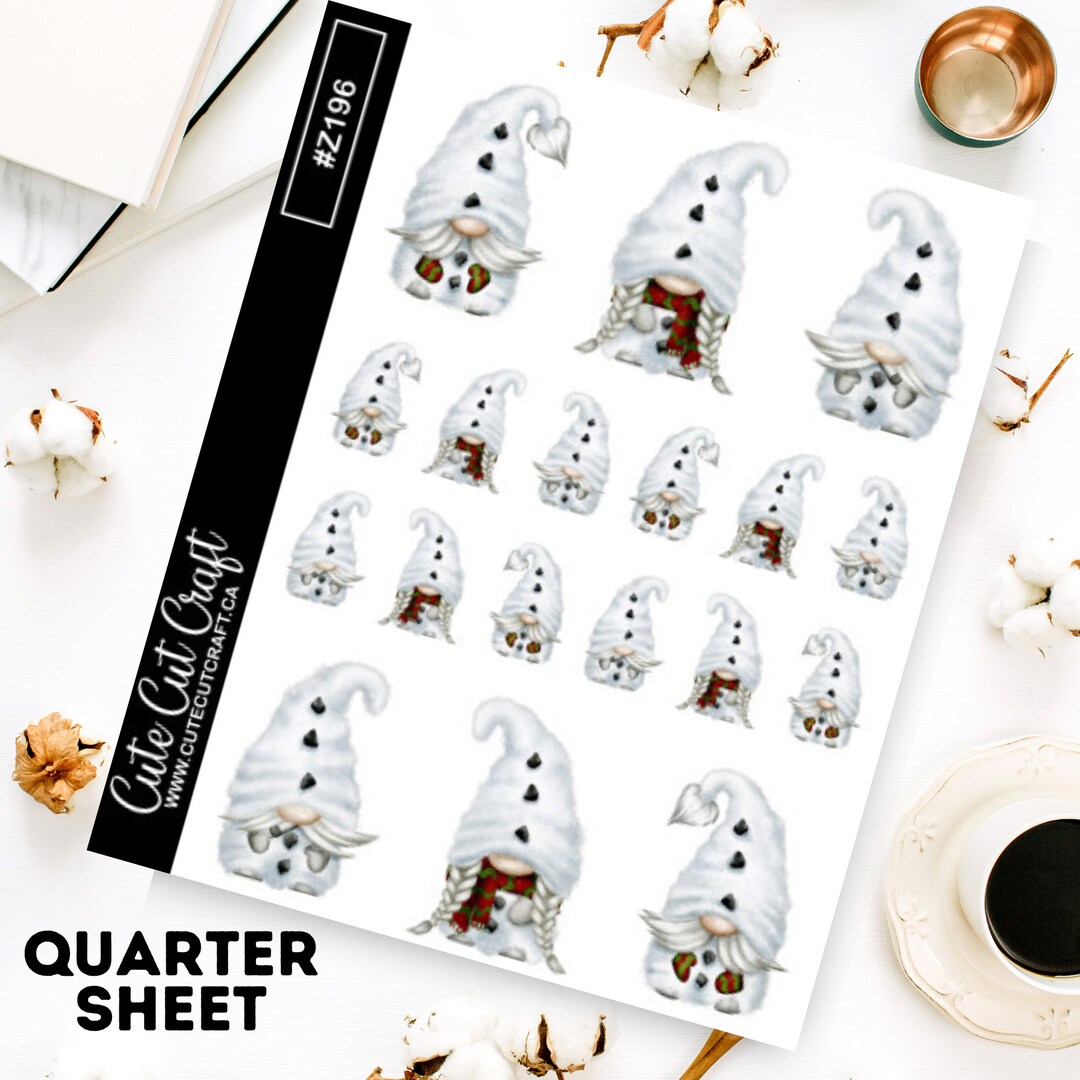 Gnome Planner Stickers Snowman Gnomes - Etsy