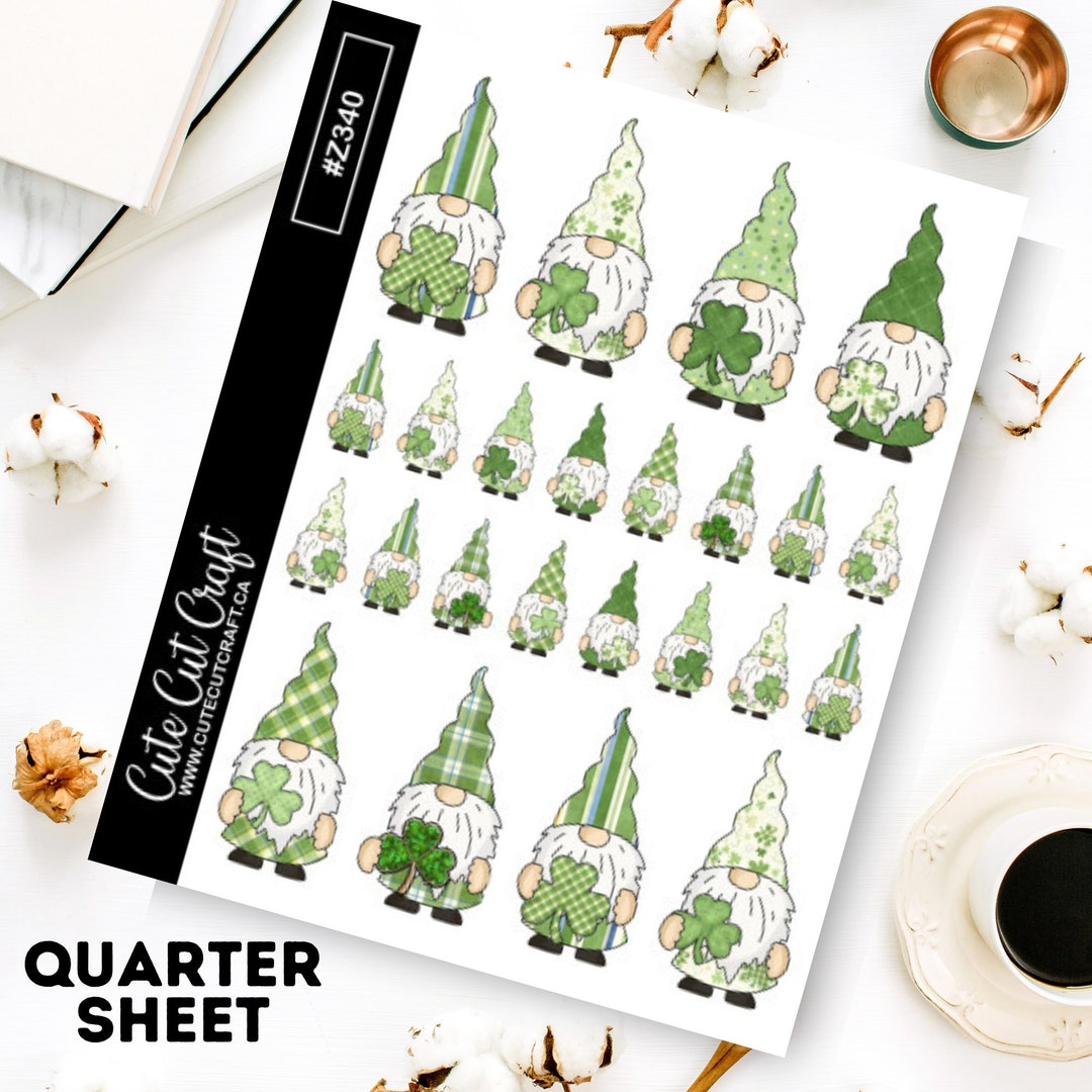 Gnome Planner Stickers Clover Gnomes - Etsy