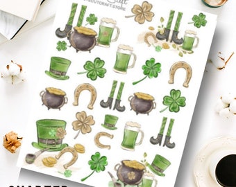 Decorative Sticker Sheet || Pot Of Gold || Planner & Journal Stickers