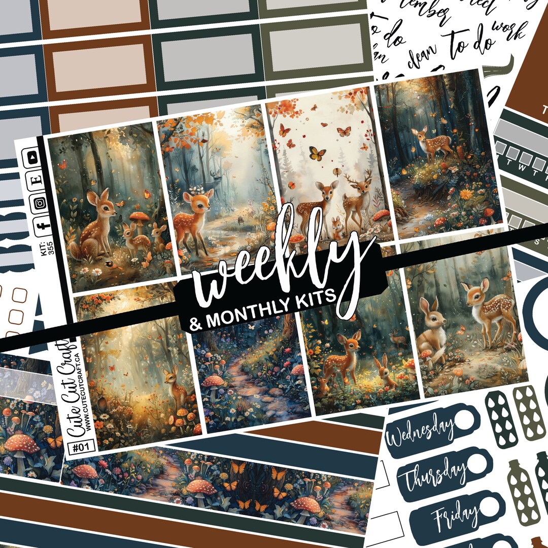 Weekly Sticker Kit Dreamy Den Vertical Happy Planner Erin Condren ...