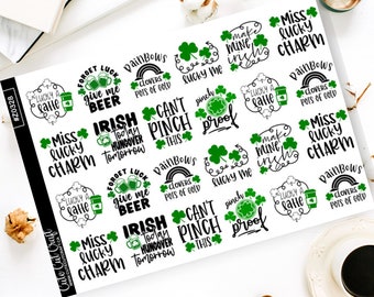 St Patrick's Day Quotes || Planner Sticker Sheet