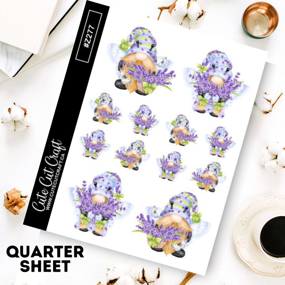 Gnome Planner Stickers Lavender Gnomes - Etsy