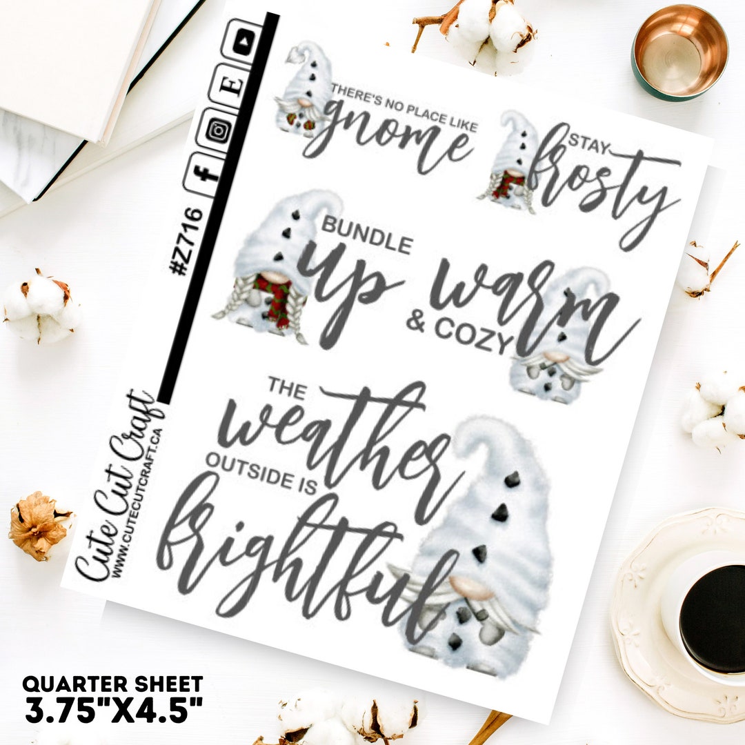 Gnome Planner Stickers Christmas Quote Gnomes - Etsy