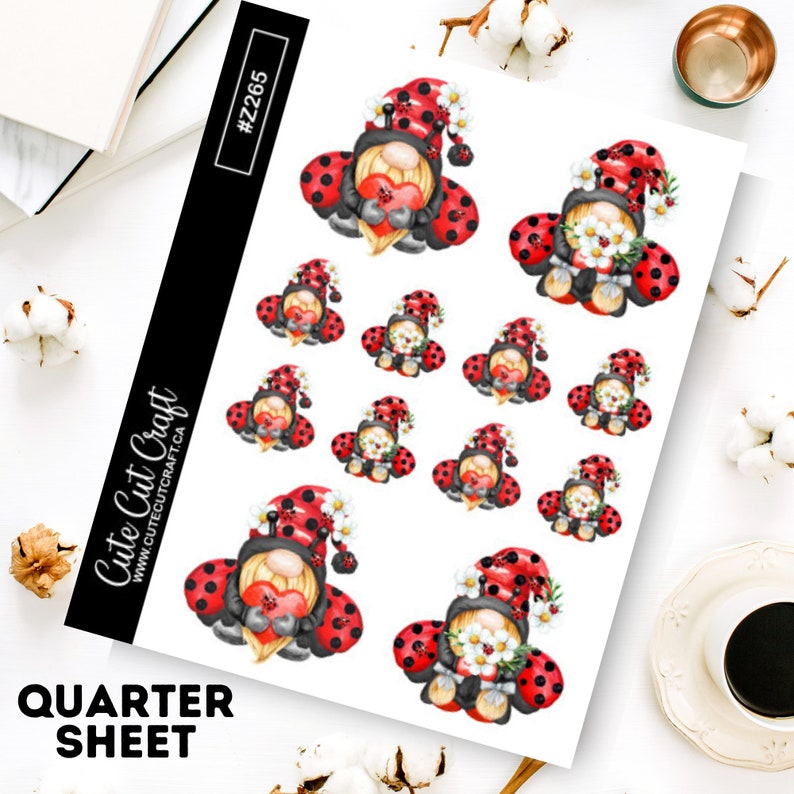 Gnome Planner Stickers Ladybug Gnomes image 1