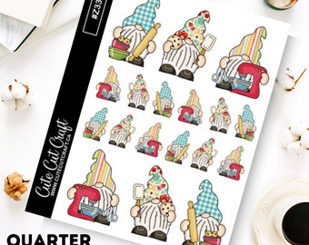 Gnome Planner Stickers || Baking Gnomes