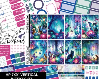 Weekly Sticker Kit || Cattafly || Classic Happy Planner Vertical