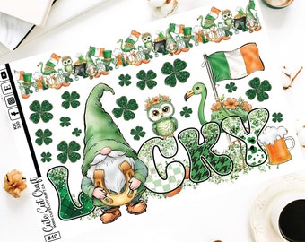 XL Deco Stickers || Irish Luck || Planner Stickers