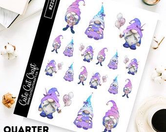 Gnome Planner Stickers || Birthday Gnomes 3