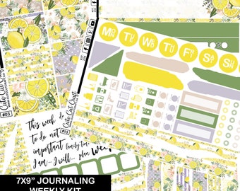 Journaling Stickers || Lemon Fresh || Any Size Planner Sticker Kit Scrapbooking Memory Keeping