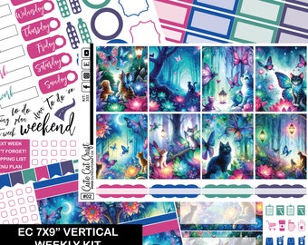 Weekly Sticker Kit || Cattafly || Vertical Planner Erin Condren LifePlanner