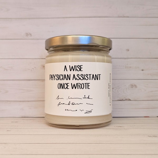 Funny Physician Assistant Gift Candle, PA School Graduate, New PA, Soy Candle, Gag Gift PA School, Pass Boards