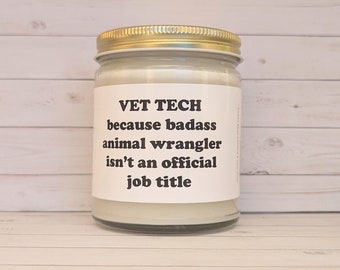 Funny Vet Tech Gift Candle, Vet School Graduate, New Vet, Soy Candle, Gag Gift Vet School, Pass Boards, Gift for DVM, Gift for Vet