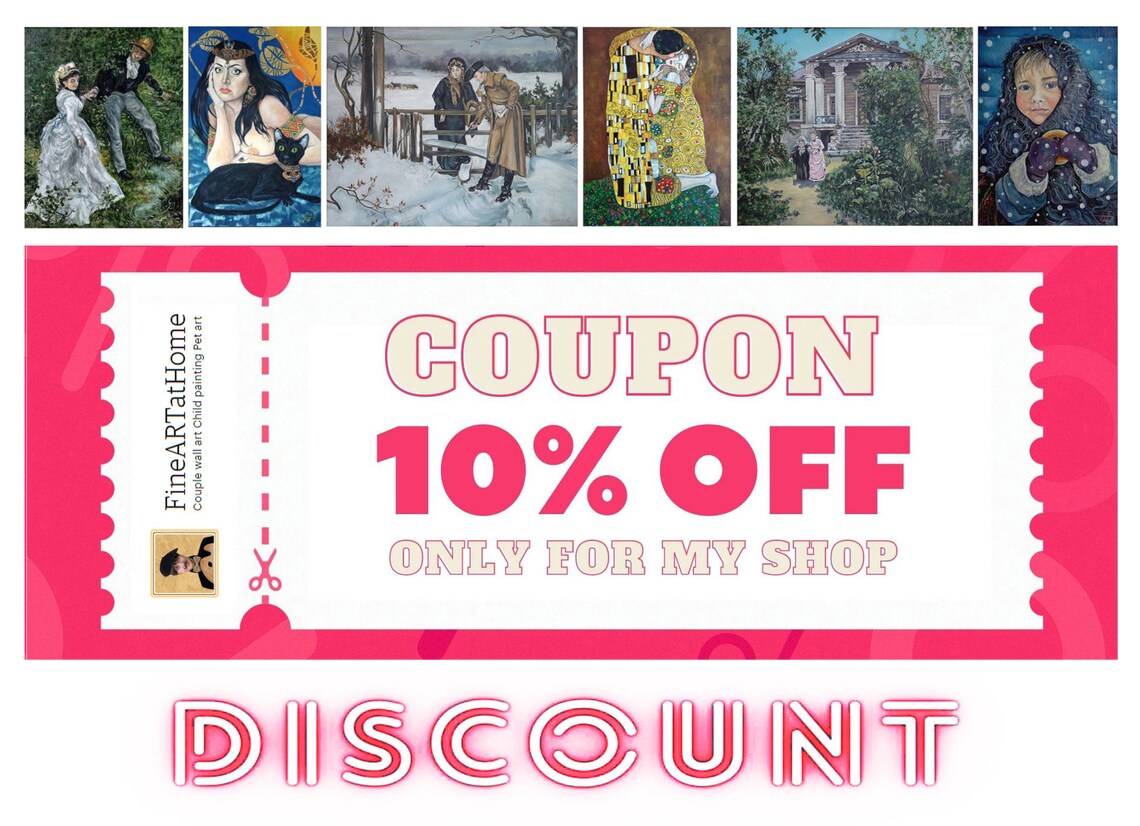 10 OFF Coupon Code Discount Coupon For Art Shopping in Etsy