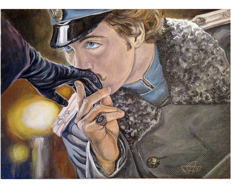 Hand Kissing Art Romantic Painting Love Original Artwork Etsy