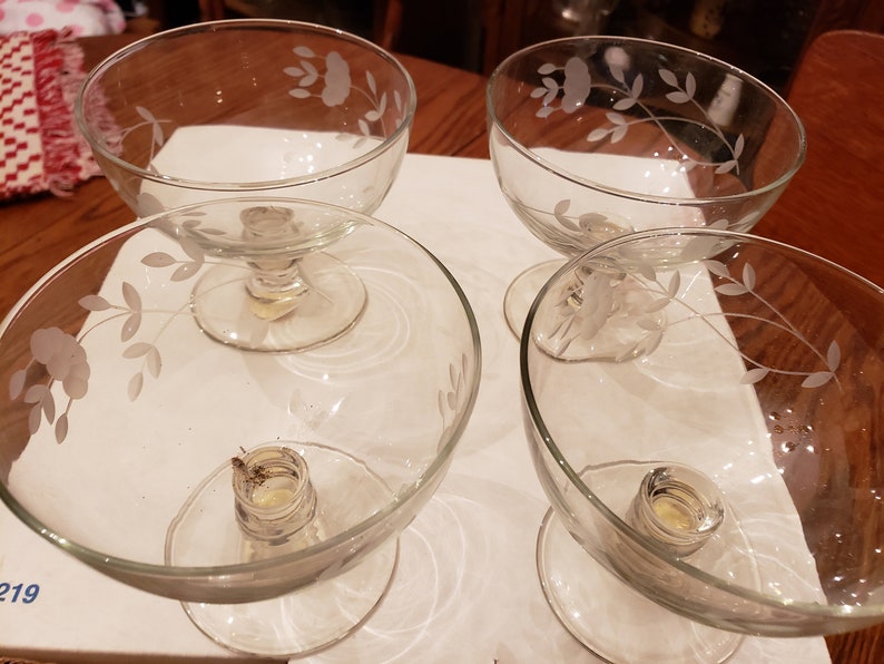 Vintage Princess House Crystal Dessert Dishes Set of 4 New in Etsy