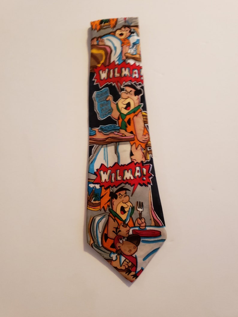 Vintage Hanna-Barbara Wilma Necktie Fred Flintstones