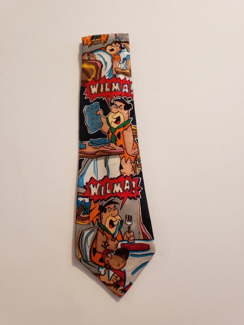 Vintage Hanna-Barbara Wilma Necktie Fred Flintstones