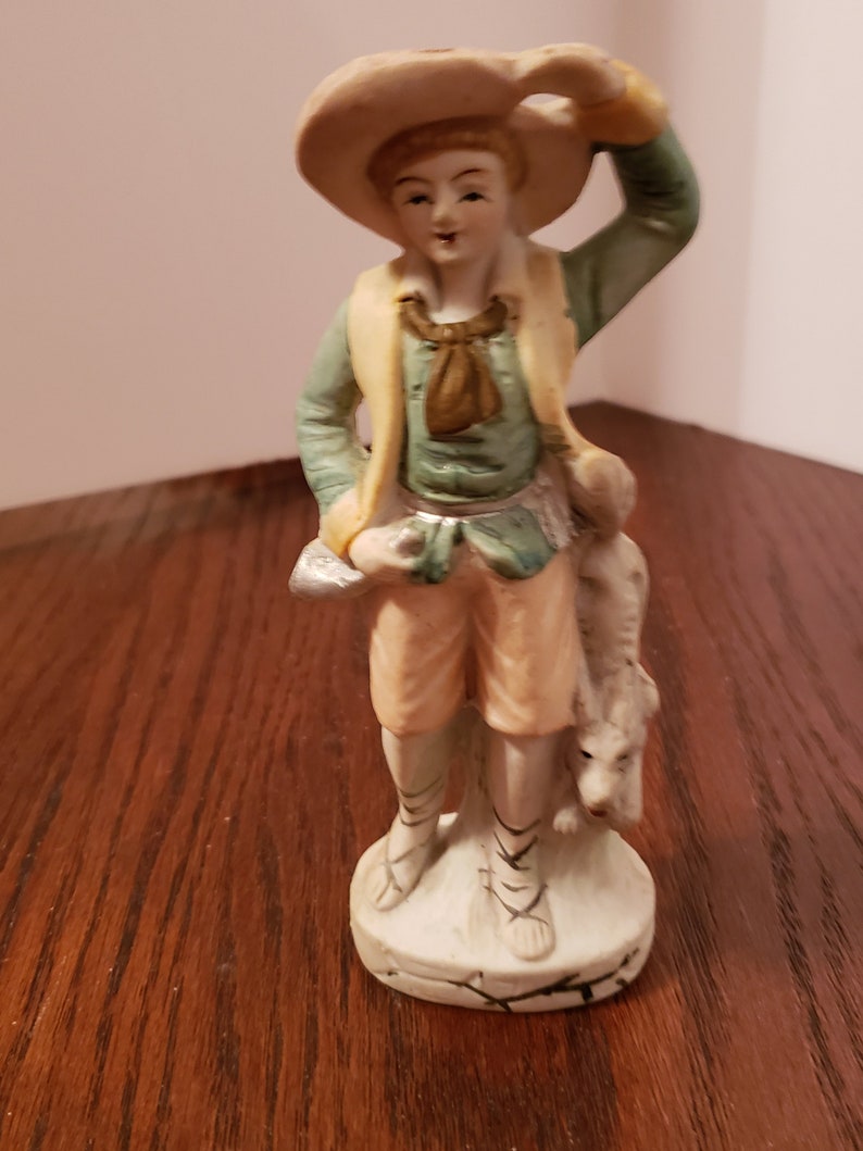 Vintage Occupied Japan Bisque Figurine Man With Hat. 6 Etsy
