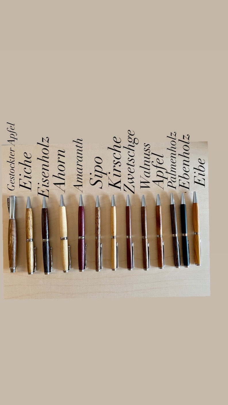 Ballpoint pen personalized, handcrafted from wood image 5