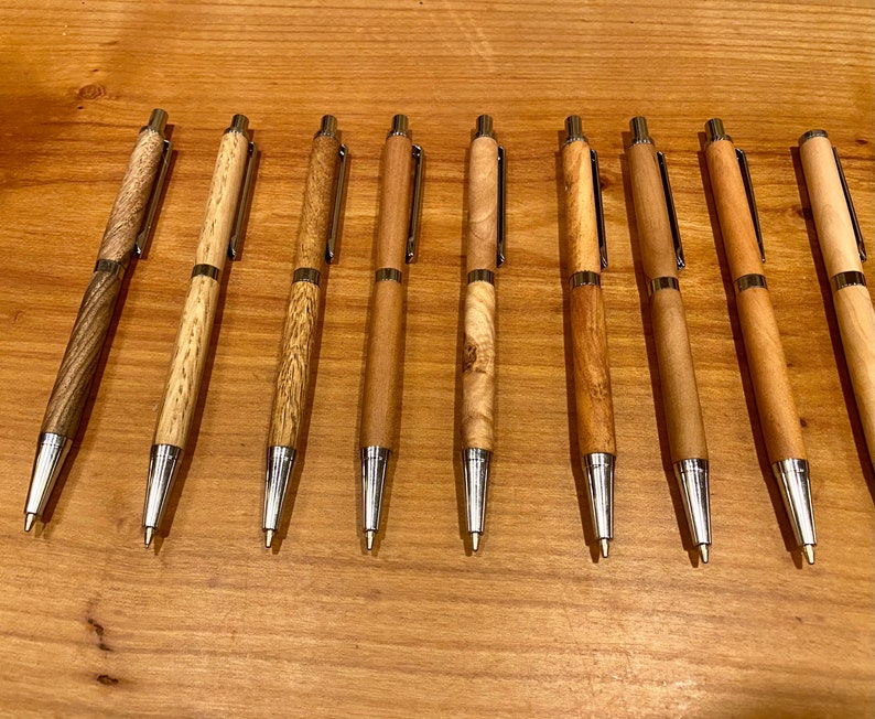 Wooden pencils, mechanical pencils, handmade, fine handcrafted pencils, different woods, personalized image 2