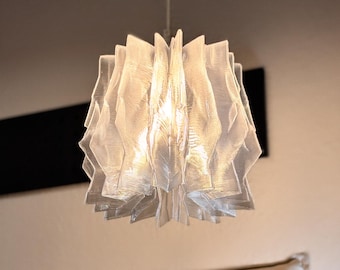 Modern lampshade for E27/E14 socket - 3D-printed design, unique lighting effect, DIY ceiling light, living room lighting