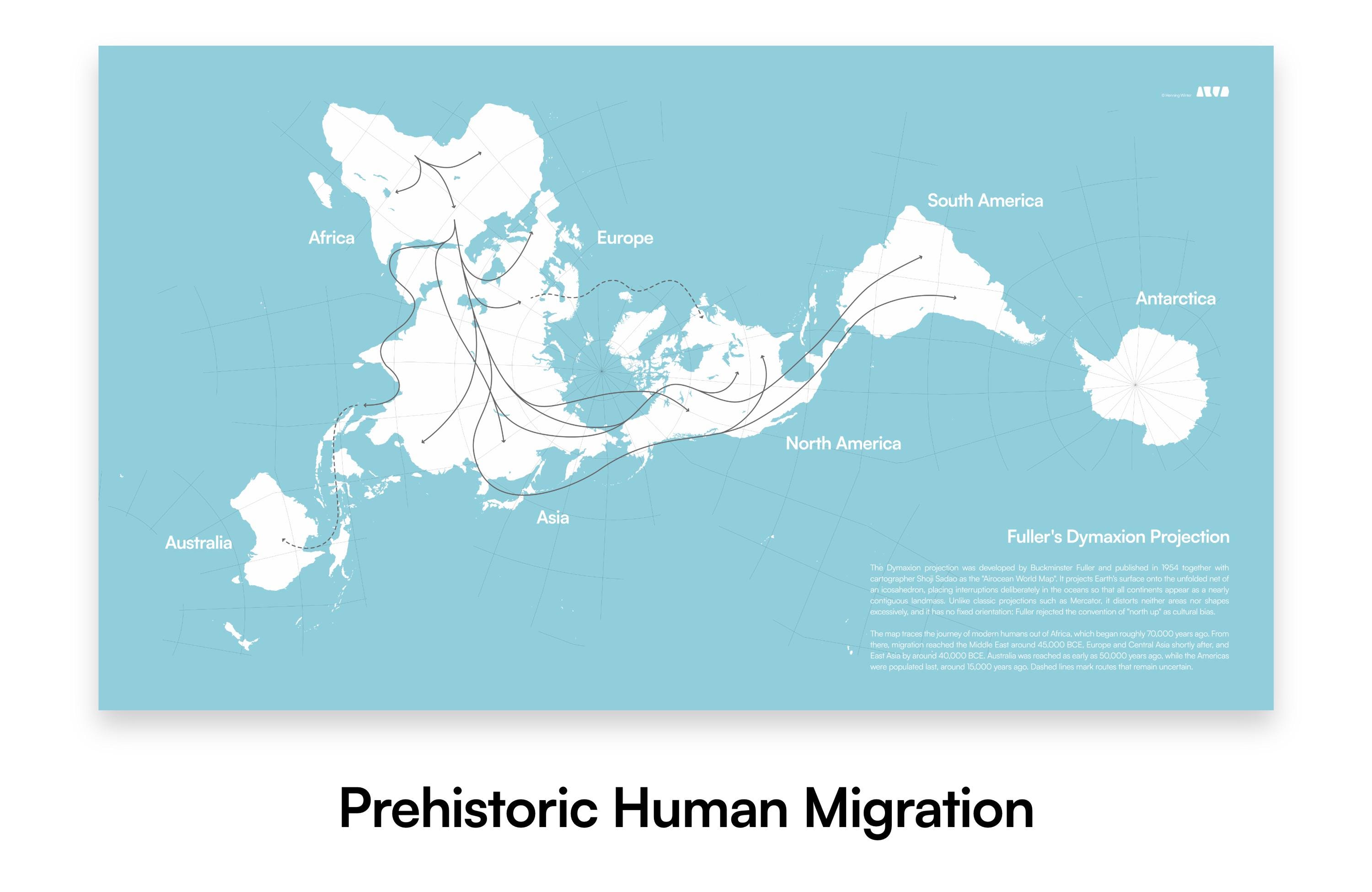 Dymaxion World Map Print, Buckminster Fuller Projection, Human ...