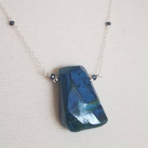 Blue Agate Necklace, Gemstone Necklace, Blue Necklace, Agate Necklace, One of a Kind, Boho Necklace