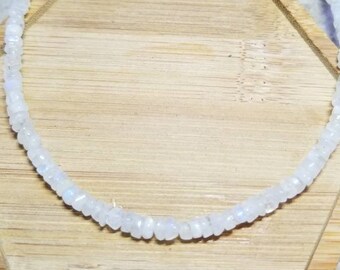 Rainbow Moonstone Necklace, Moonstone Necklace, Gemstone Choker, Boho Necklace, Gemstone Necklace, Short Neckace, Crystal, Gemstone Necklace