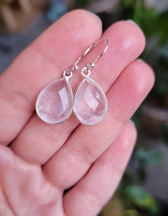 Etsy rose shop quartz earrings