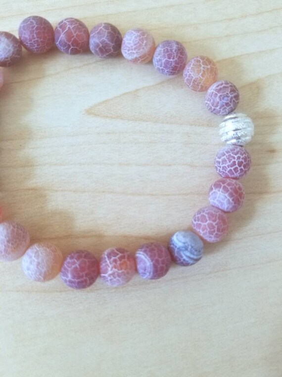 Beaded Red Matte Dragon Vein Agate Stretch Bracelet Agate Bracelet Red Agate Bracelet Gemstone Bracelet Valentine s Day Etsy Canada