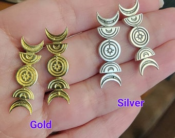 Mond Ohrringe, Messing Ohrstecker, Boho Ohrringe, Mond Ohrringe, Ohrstecker, Witchy Ohrringe, Gold Ohrstecker, Boho, Statement Ohrringe