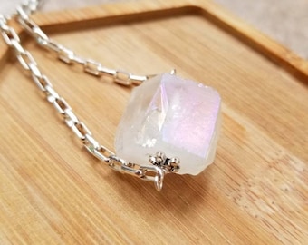 Aura Quartz Necklace, Quartz Necklace, Gemstone Necklace, Aura Quartz, Chakra Necklace, Aura Quartz Choker, Boho, Chakra, Angel Quartz
