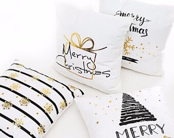 Colección de almohadas navideñas / Funda de almohada / Festivo / Funda de almohada navideña / Decoración navideña / Año Nuevo / Navidad / Nochebuena