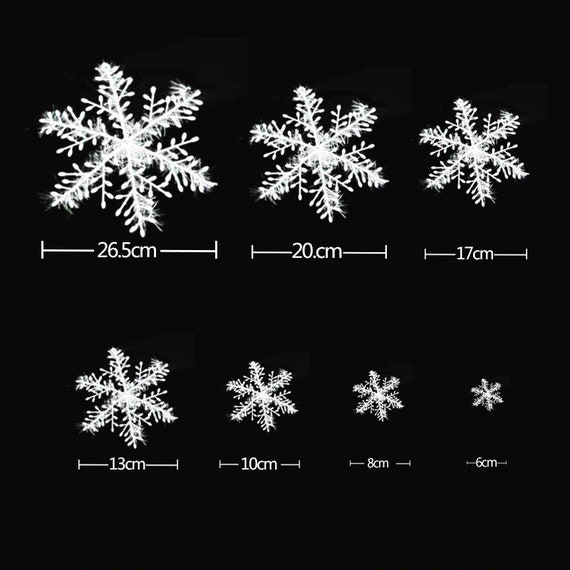6pcs Artificial Snowflakes Paper Snowflakes Christmas Hanging Decoration Snowflake Banner for Home New Year Xmas Party Winter, Girl's, Size: 15