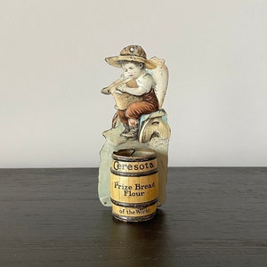 Antique 1920s Ceresota Prize Bread Flour Advertising Tin Match Holder
