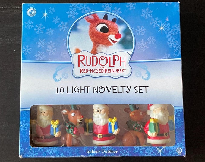 Vintage 1992 Rudolph the Red-nosed Reindeer Santa & Rudolph Christmas ...