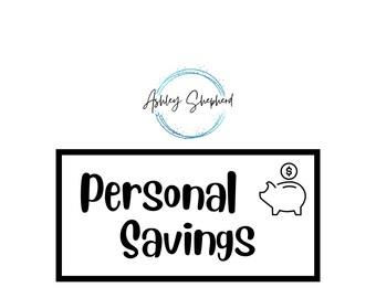 Personal Savings for A6 Cash Envelopes | Printable | Fits in A6 Budget Binder | Budget Binder Insert | Cash Envelopes