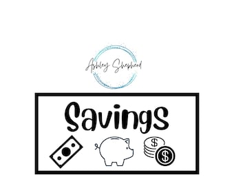 Savings for A6 Cash Envelopes | Printable | Fits in A6 Budget Binder | Budget Binder Insert | Cash Envelopes