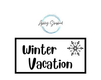 Winter Vacation Savings for A6 Cash Envelopes | Printable | Fits in A6 Budget Binder | Budget Binder Insert | Cash Envelopes
