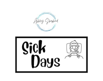 Sick Days Savings for A6 Cash Envelopes | Printable | Fits in A6 Budget Binder | Budget Binder Insert | Cash Envelopes