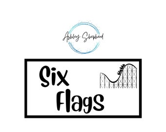 Six Flags Savings for A6 Cash Envelopes | Printable | Fits in A6 Budget Binder | Budget Binder Insert | Cash Envelopes