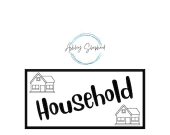 Household Savings for A6 Cash Envelopes | Printable | Fits in A6 Budget Binder | Budget Binder Insert | Cash Envelopes