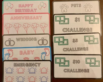 9 Special Occasion Savings Trackers | A6 Binder | Printable | Fits in Budget Binder | Cash Envelopes | Cash Spending