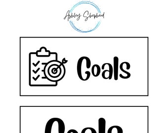 Goals for A6 Cash Envelopes | Printable | Fits in A6 Budget Binder | Budget Binder Insert | Cash Envelopes