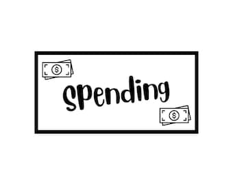 Spending Savings for A6 Cash Envelopes | Printable | Fits in A6 Budget Binder | Budget Binder Insert | Cash Envelopes