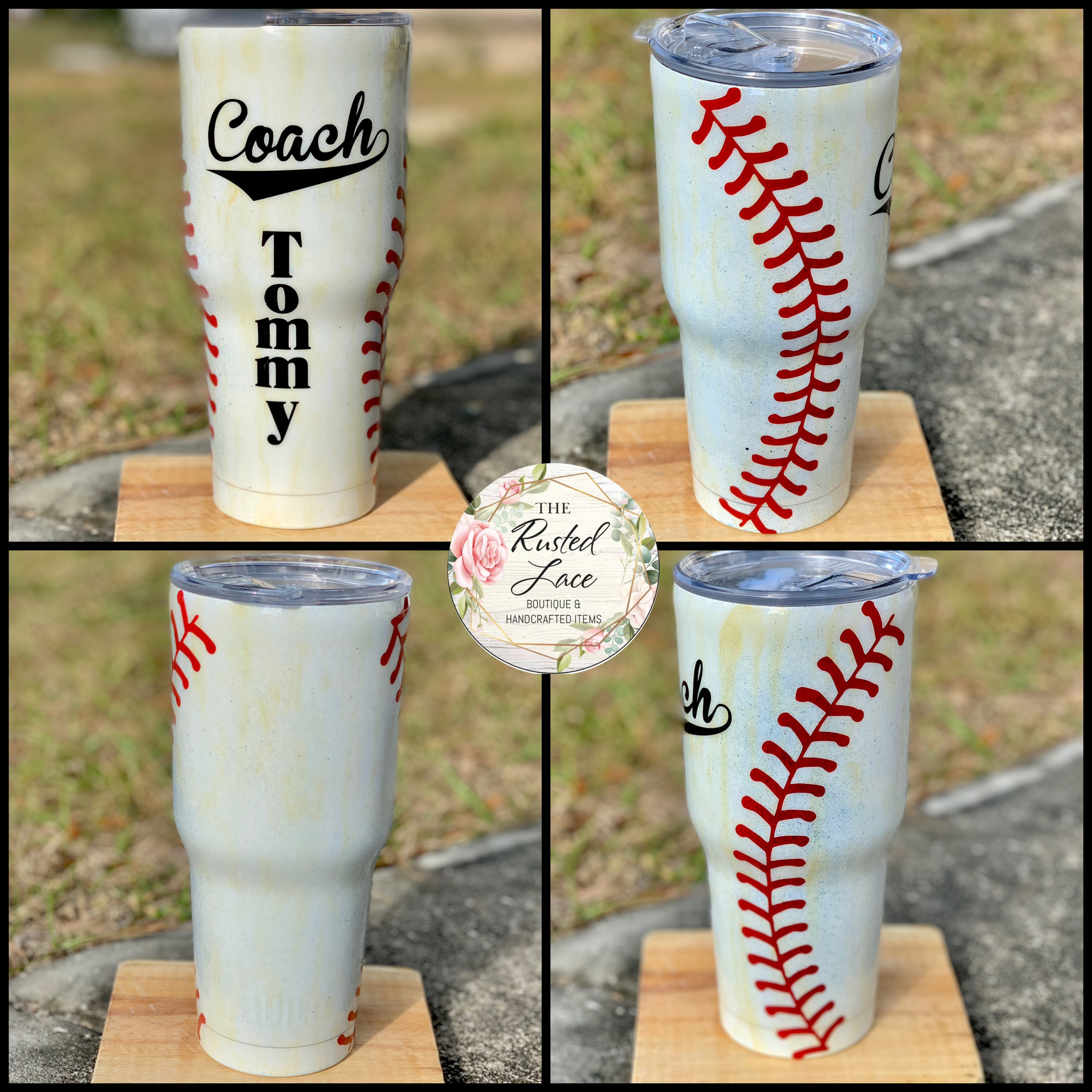 30oz baseball tumbler Etsy