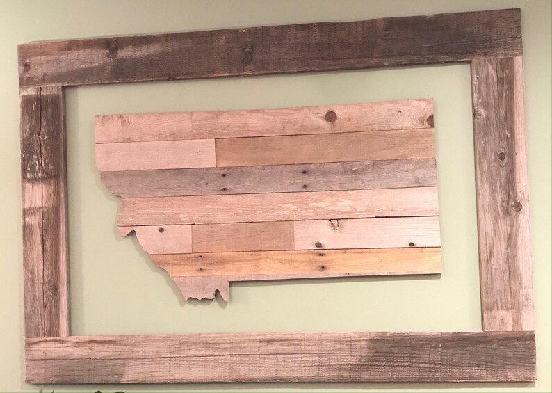 Montana Wall Art Rustic Montana Sign Montana Sign Montana Etsy